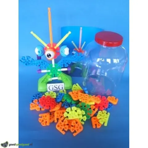 Kid knex four eyed monster &amp; 2x basisset connectors nr.