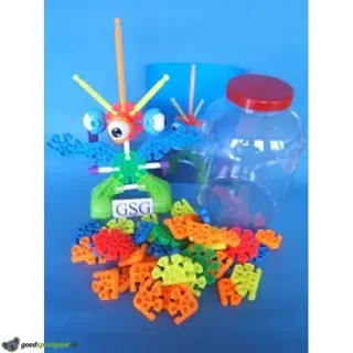 Kid knex four eyed monster &amp; 2x basisset connectors nr.