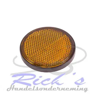 Reflector rond kleur: oranje ,rood,of wit 58 mm plak