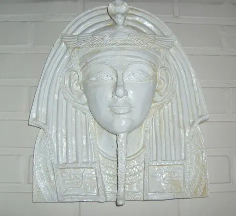 MUURPLAAT TOETANCHAMON TUIN DECO hoog 36 cm Polystone Nieuw