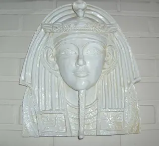 MUURPLAAT TOETANCHAMON TUIN DECO hoog 36 cm Polystone Nieuw