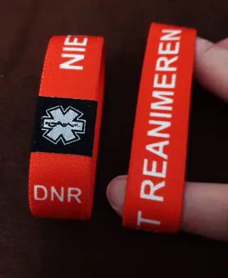 Niet-reanimeren armband van elastische, zachte stof