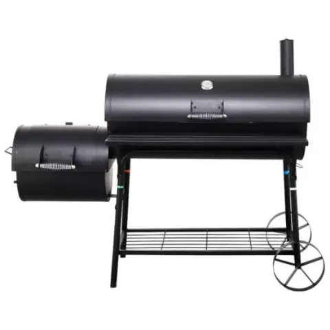Grote houtskool/hout Oklahoma Barbecue Smoker 21 inch XXL
