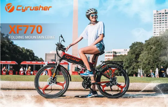 Cyrusher XF770 Folding Electric Bike 500W 48V 10 Ah Hidden