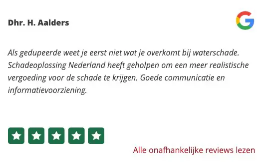 Waterschade in woning, kantoor of winkel?