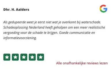 Waterschade in woning, kantoor of winkel?