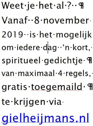 LEVENSGEDICHTJE dagelijks in je inbox