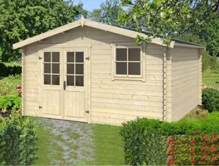 Tuinhuis-Blokhut Ebro C (19548): 390X390 cm