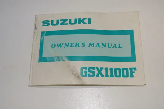 INSTRUCTIEBOEKJE Suzuki GSX 1100 EF ES 1982 - 1986