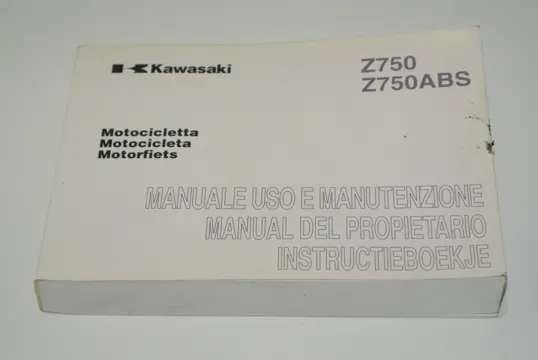 INSTRUCTIEBOEKJE Kawasaki Z 750 2007 - 2010