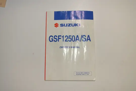 INSTRUCTIEBOEKJE Suzuki GSF 1250 Bandit 2007 - 2009