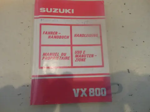 INSTRUCTIEBOEKJE Suzuki VX 800 1990 - 1997