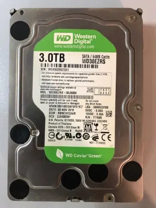 Western Digital 3.0TB Harde Schijf HD SATA 3,5 inch 3000GB