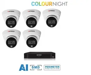 8 ch. recorder met SPRO 5 x 2MP IP-turret cctv