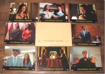 INTOLERABLE CRUELTY lobbycard set.