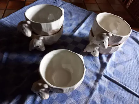 Kommen, schapen - 5 stuks -  z.g.a.n. 12,50