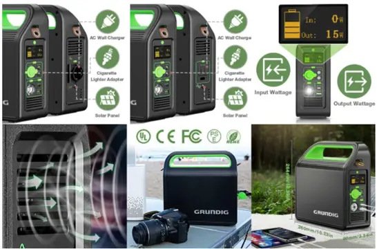 GRUNDIG Portable Power Station Mobile Generator 300Wh