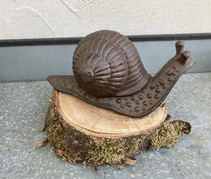 GIETIJZEREN SLAK MET HUISJE XXL NIEUW