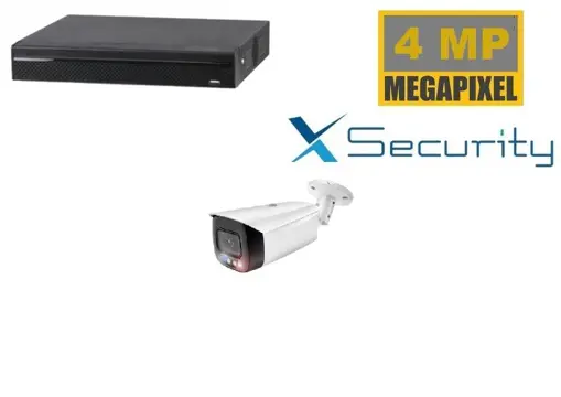 X-Security NVR met 1 x 4 MP TIOC camera 2 weg audio