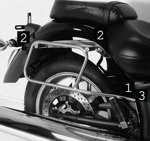 KOFFERBEUGELSET Yamaha XVS 1300 Midnight Star 2007 - 2014