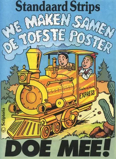 Folder "Suske en Wiske Express" plus poster
