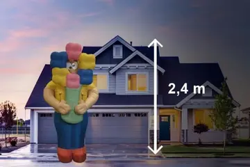 Opblaasbare man met bloemen te huur, landelijke bezorging mo