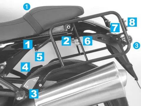 KOFFERBEUGELSET Moto Guzzi Griso 2007 - 2013