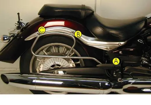 KOFFERBEUGELSET Yamaha XV 1900 2009 - 2009