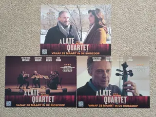 A LATE QUARTET lobbycard set.