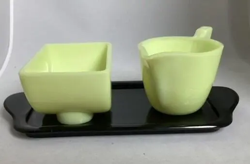 A.D. Copier - Glasfabriek Leerdam - Melkstel en borden (5)