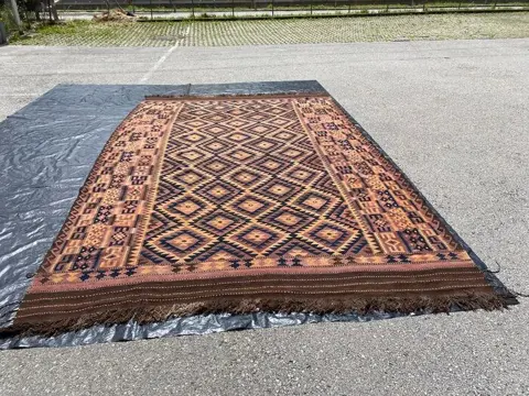 Kilim 1960's Afghanistan Maimana - Tapijt - 420 cm - 270 cm