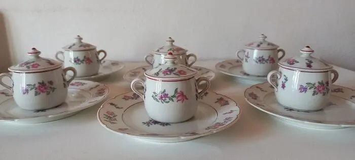 Limoges Gda - Limoges - Crème kopjes (12) - Porselein