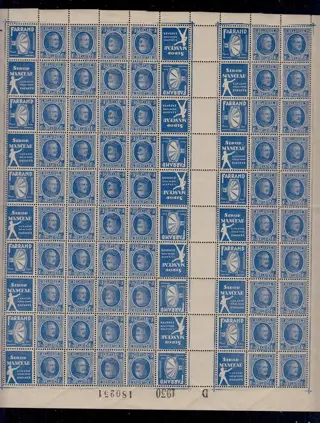 België 1930 - pubs - PUc 3/4A(elk (x)+AB(10x) in volledig vel van 100