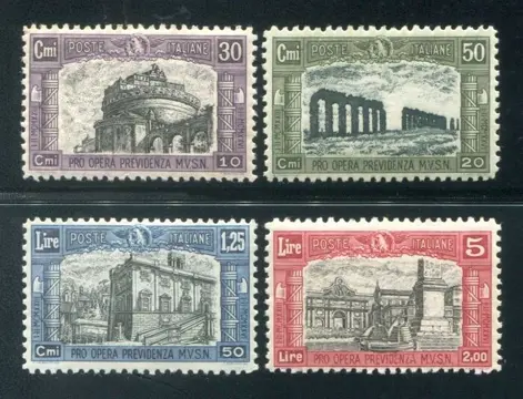 Koninkrijk Italië 1928 - Militia 2nd issue, set of 4 values - sassone 220/223