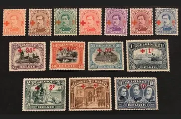 België 1918 - 'Rode Kruis' met rode opdruk - OBP/COB 150/63