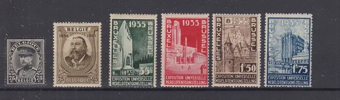 België 1934 - diverse reeksen1934 - OBP : 384/393 , 401/103