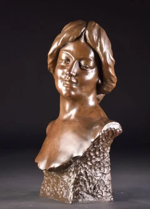 Arthur Puyt (1873-1955) - Mooie bronzen vrouwelijke buste