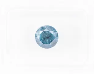 Diamant - 1.19 ct - Fancy Blue colour treated - I3 *NO