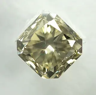 Diamant - 0.46 ct - Radiant - Y-Z, Light Greenish Brownish