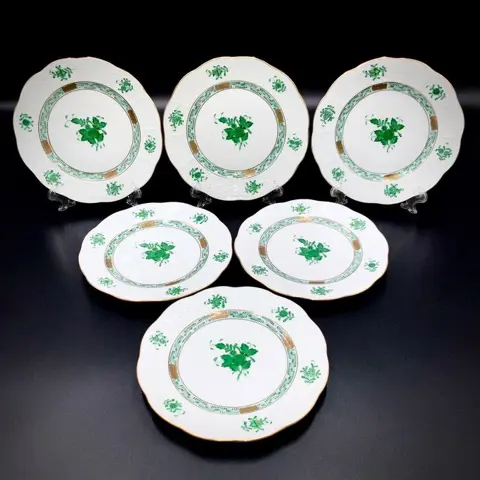 Herend, Hungary - Prachtige set borden (6 stuks) - 16,5 cm