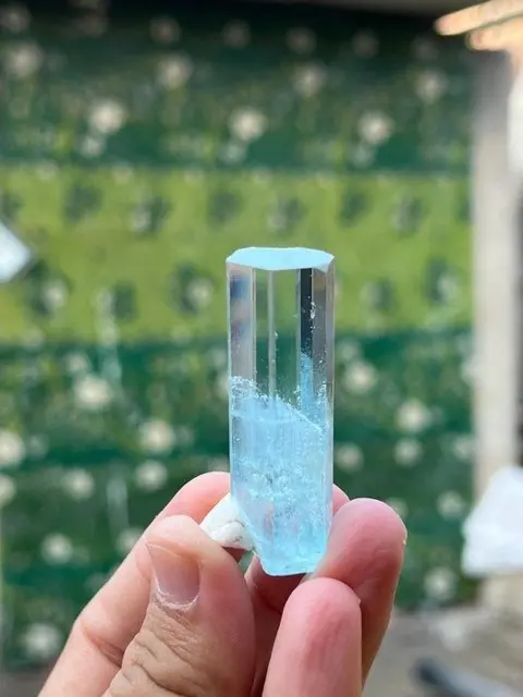 Aquamarijn Kristal - 4.5×1.6×1.5 cm - 29 g - (1)