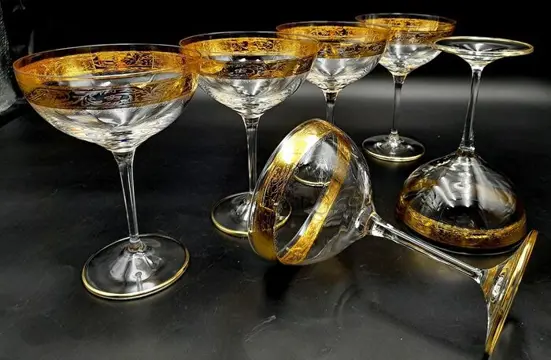 Cre Art Srl - Champagnebekers (6) - Kristal