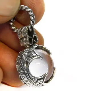 Extra Zuiver Kwarts - Namaste Zilveren hanger -