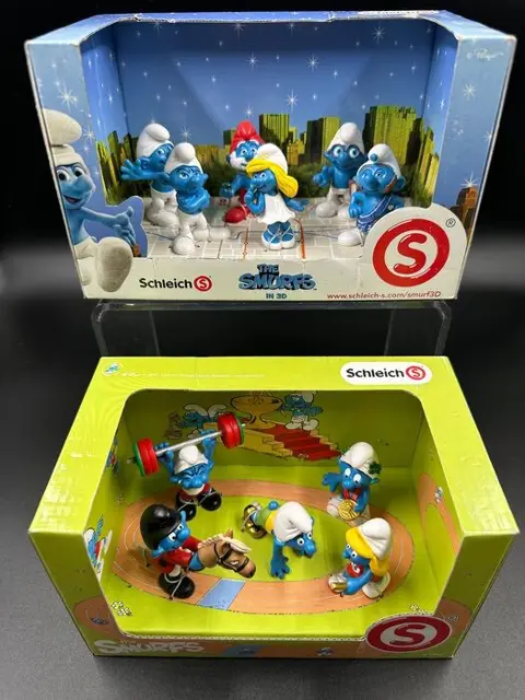 Schleich - Smurfen Peyo 2x Display - Figuur/beeld The
