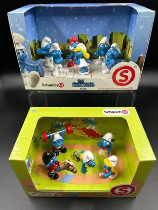 Schleich - Smurfen Peyo 2x Display - Figuur/beeld The