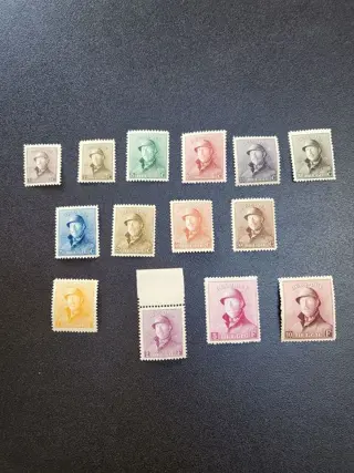 België 1919 - ‘Roi Casqué’ (King with helmet) series - COB 165/78