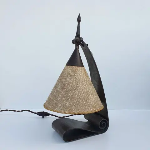 W.H. Gispen - Smeedijzeren Amsterdamse School Lamp