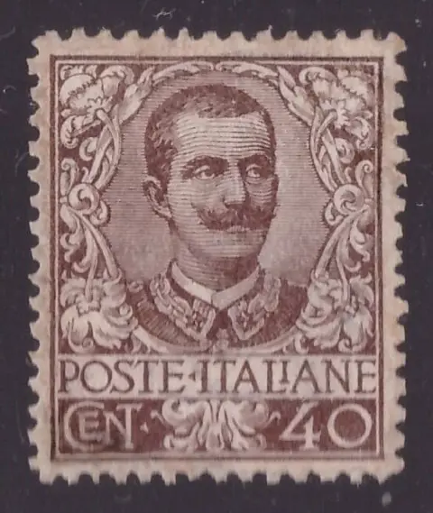 Koninkrijk Italië 1901 - 40 cents ‘Floreale’ with perfect centring - Sassone N. 74