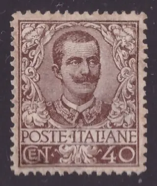 Koninkrijk Italië 1901 - 40 cents ‘Floreale’ with perfect centring - Sassone N. 74