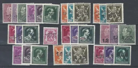 België 1946 - volledig Jaar 1946 incl. ALLE -10% zegels - OBP 724A/747